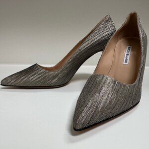 Manolo Blahnik Pewter Heels (NEW)